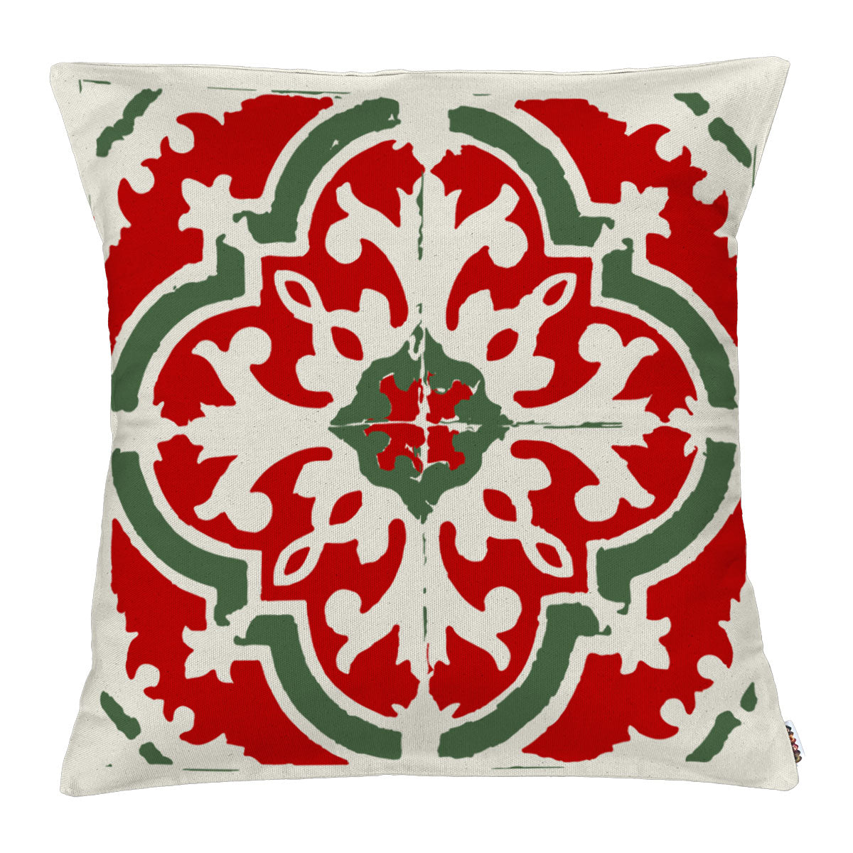 Maiolica Christmas round cushion cover