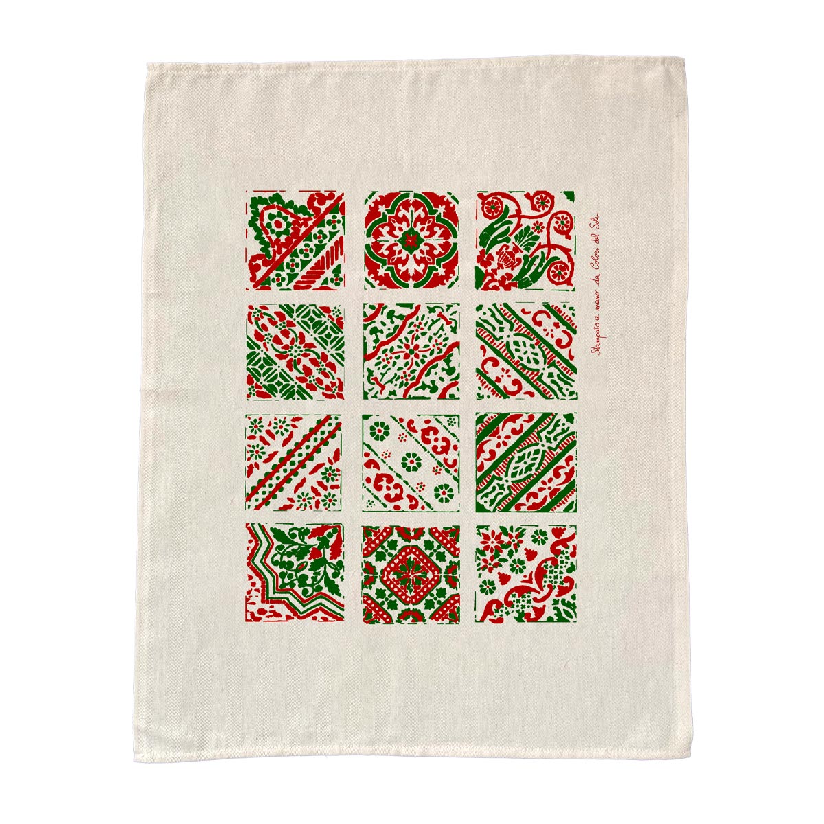 Strofinaccio Maiolica natalizia