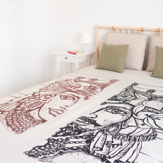 Copriletto Matrimoniale Moro e Dama