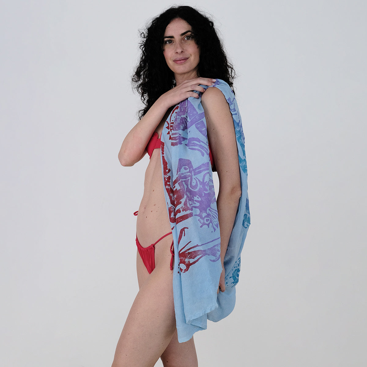 Ippocampo pareo in light blue