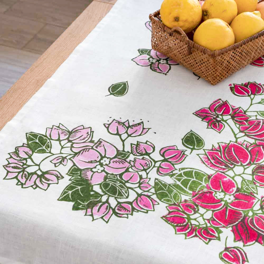 Bougainville table runner