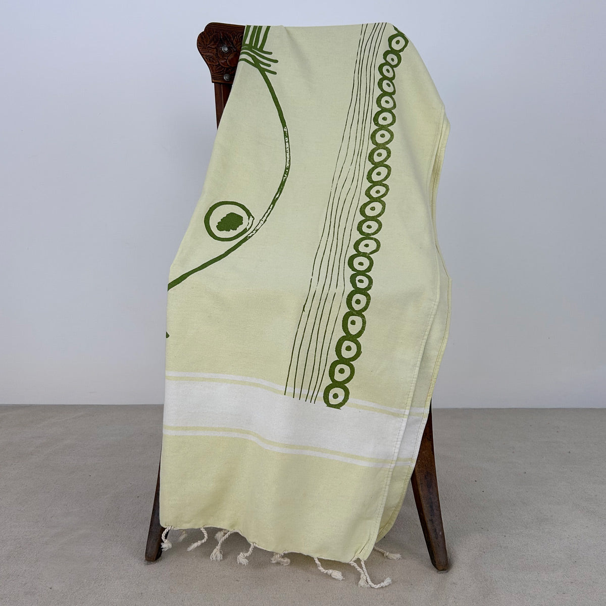 Telo mare Futà Greco su fondo verde