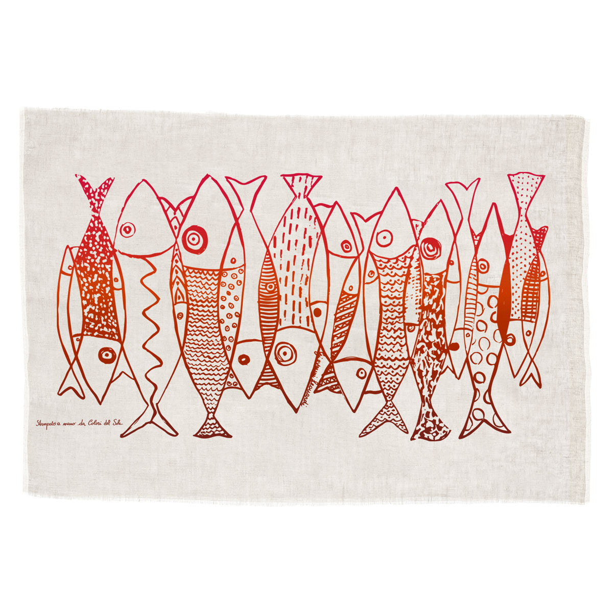 Arazzo Pisci in Fila bordeaux