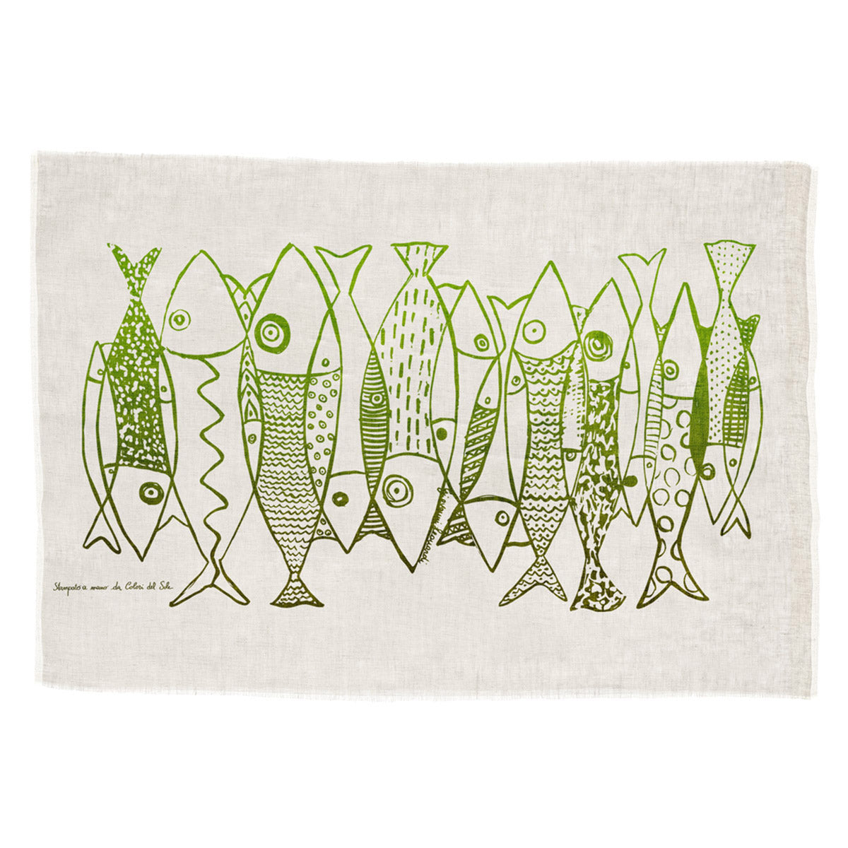 Pisci in Fila green tapestry