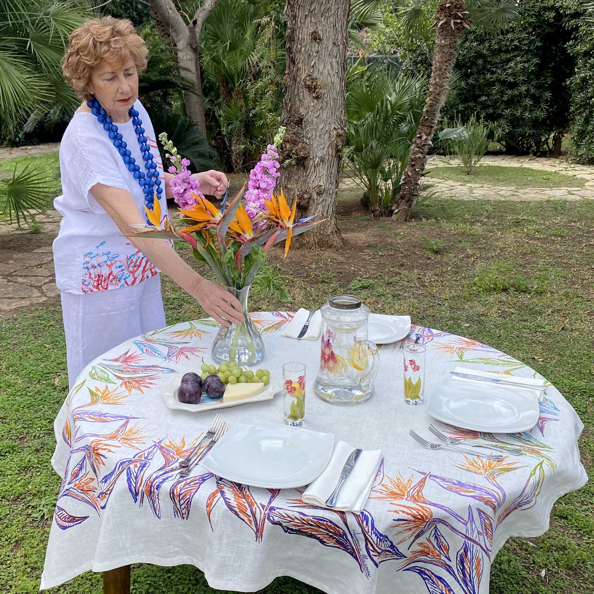 Tovaglia quadrata Strelitzia