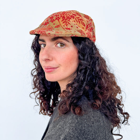 Coppola unisex invernale in cotone senape