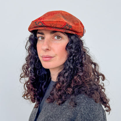 Coppola unisex invernale in cotone terracotta