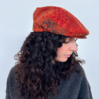 Coppola unisex invernale in cotone terracotta