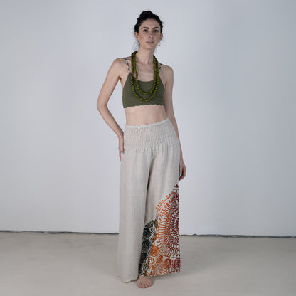 Pantalone ampio con riccio in vita Kalura
