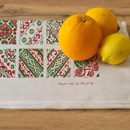 Strofinaccio Maiolica natalizia