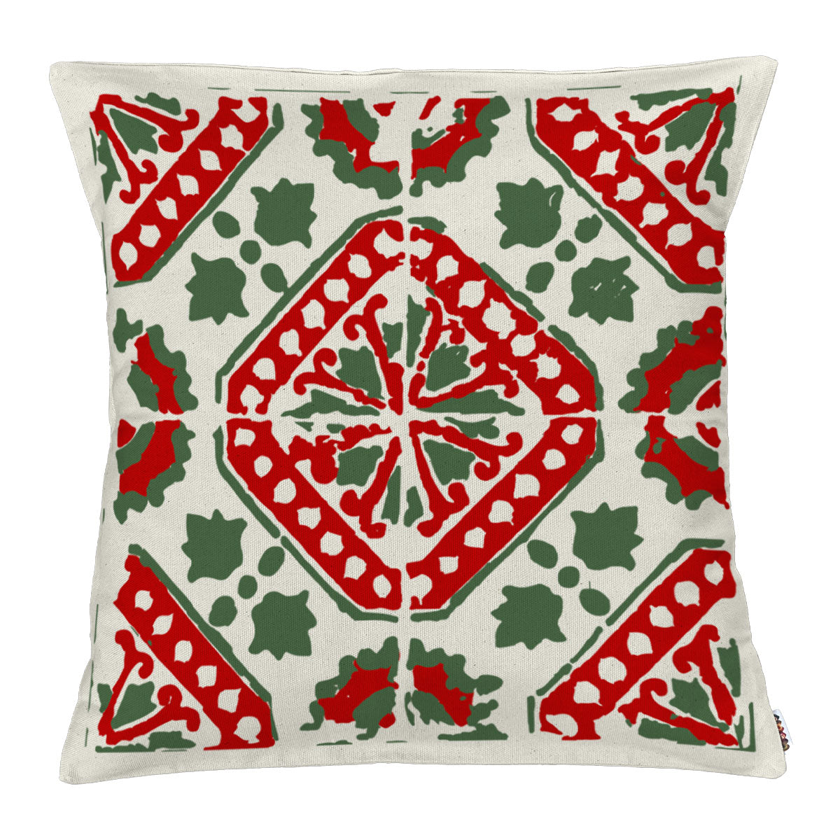 Federa per cuscino Maiolica natalizia quadro