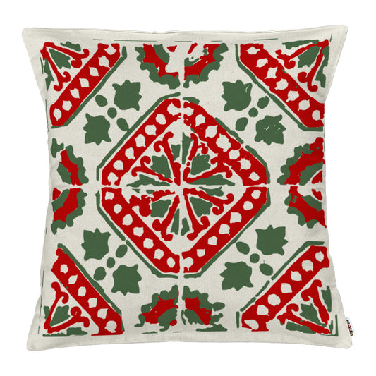 Federa per cuscino Maiolica natalizia quadro