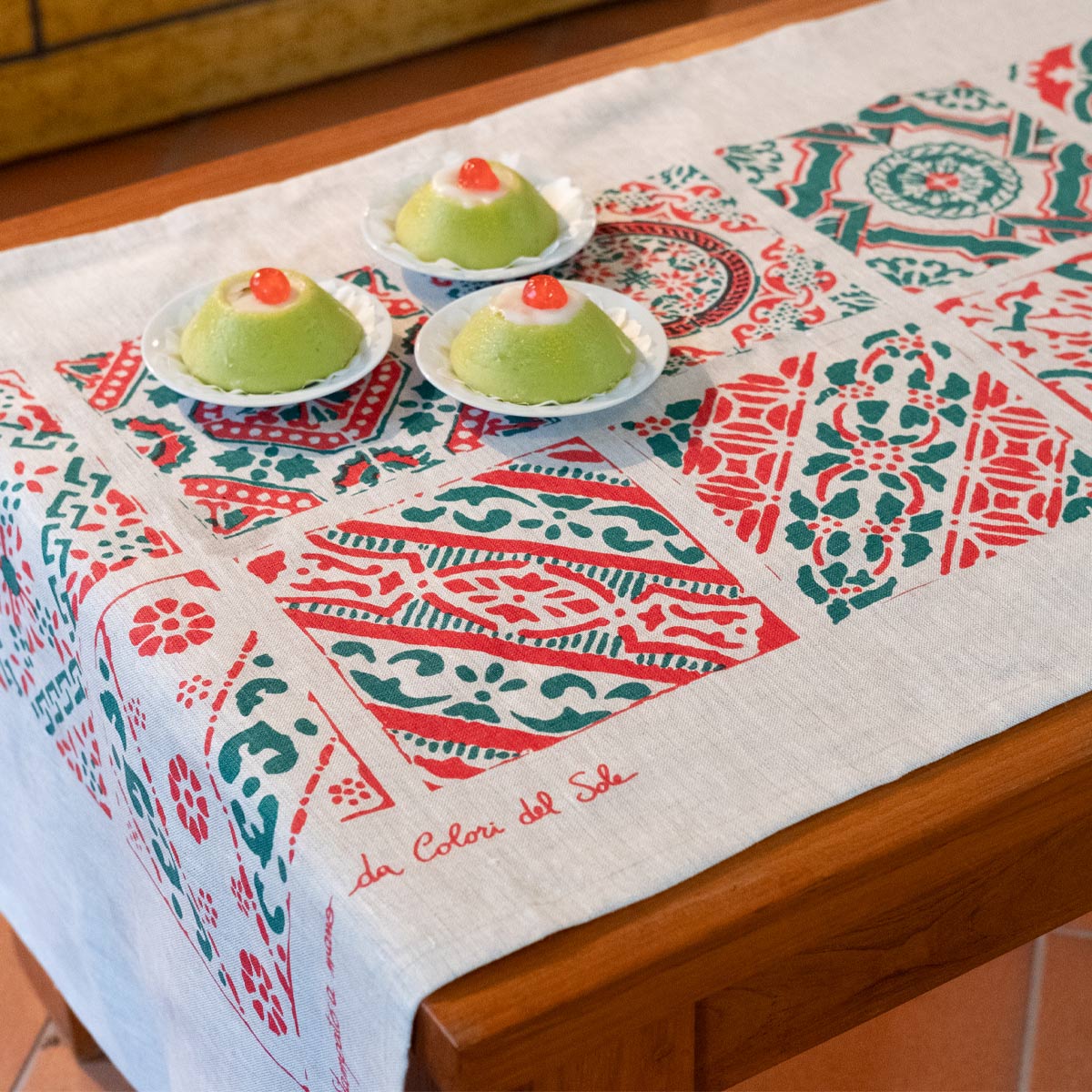 Runner Maiolica natalizia