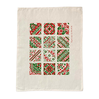 Strofinaccio Maiolica natalizia