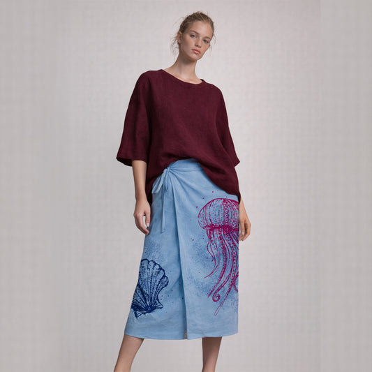 Marea sarong skirt - light blue
