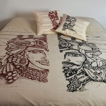 Moro e Dama double bedspread