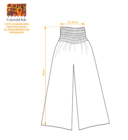 Pantalone ampio con riccio in vita Coralli