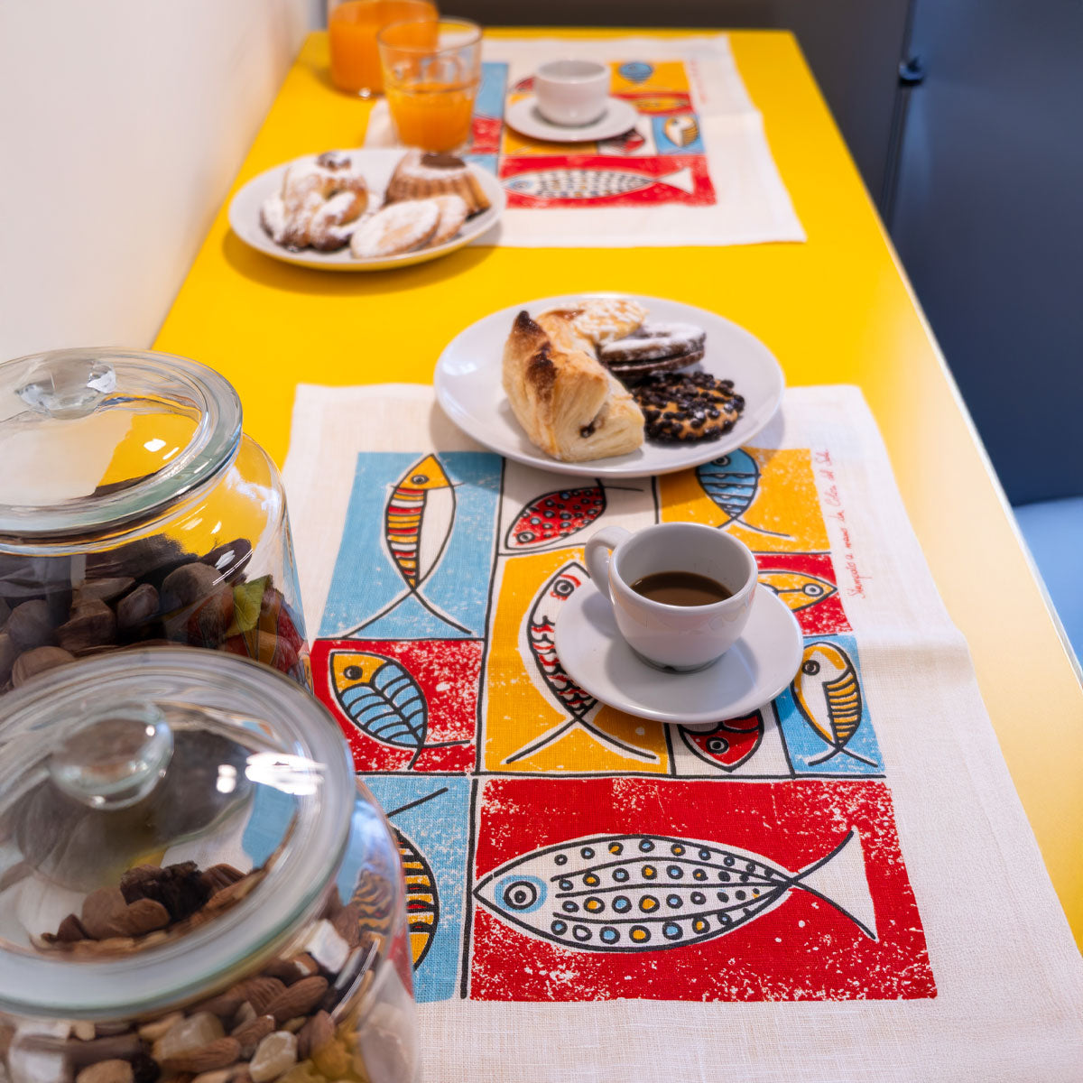 Tovaglietta Americana Pesci Mondrian (Set di 2)