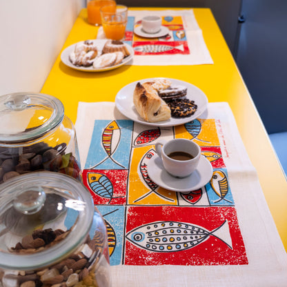 Tovaglietta Americana Pesci Mondrian (Set di 2)