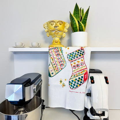 Calze della Befana kitchen towel
