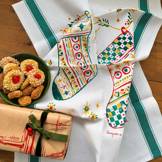Calze della Befana kitchen towel