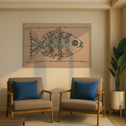 Arazzo Luminaria blu