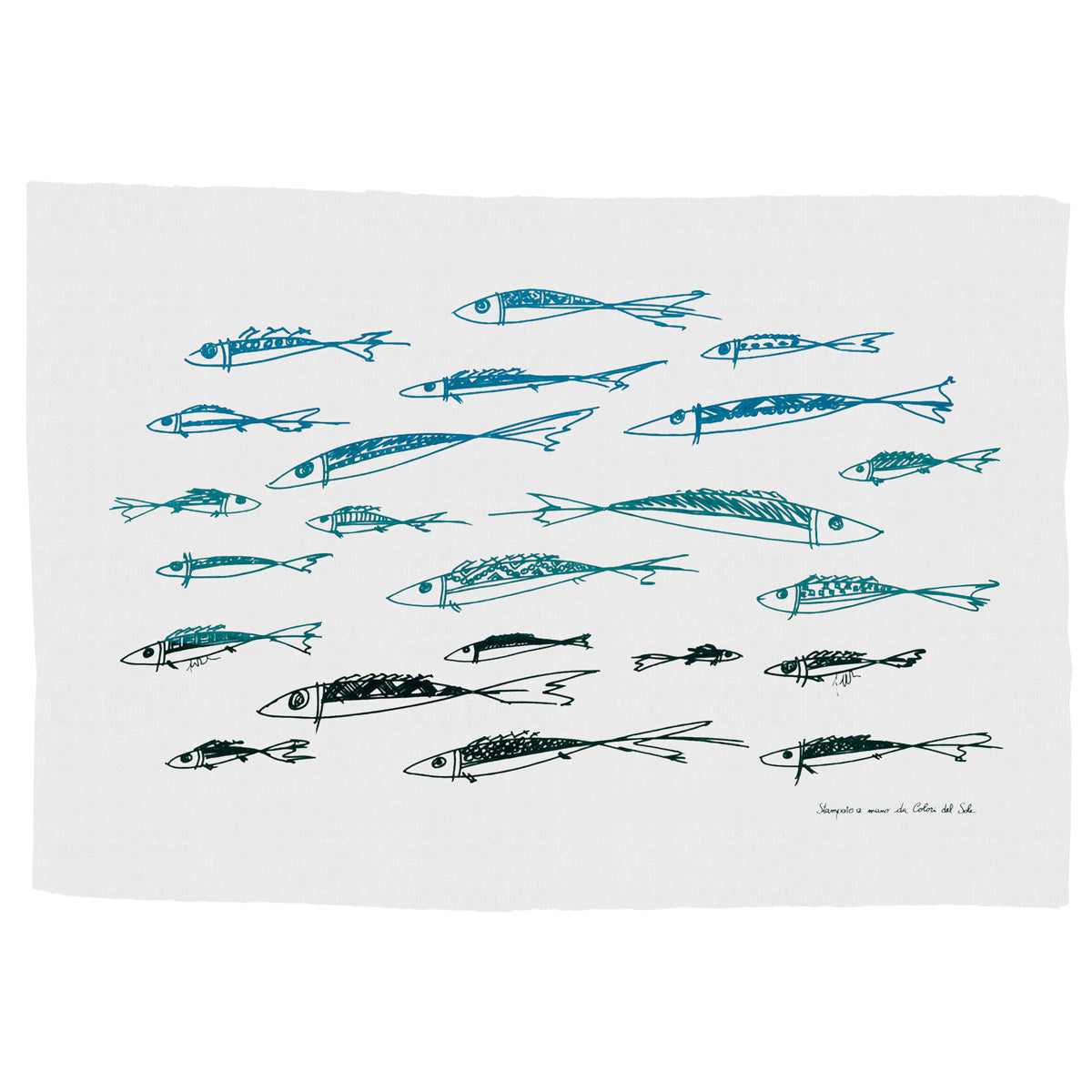 Arazzo Sardine azzurro