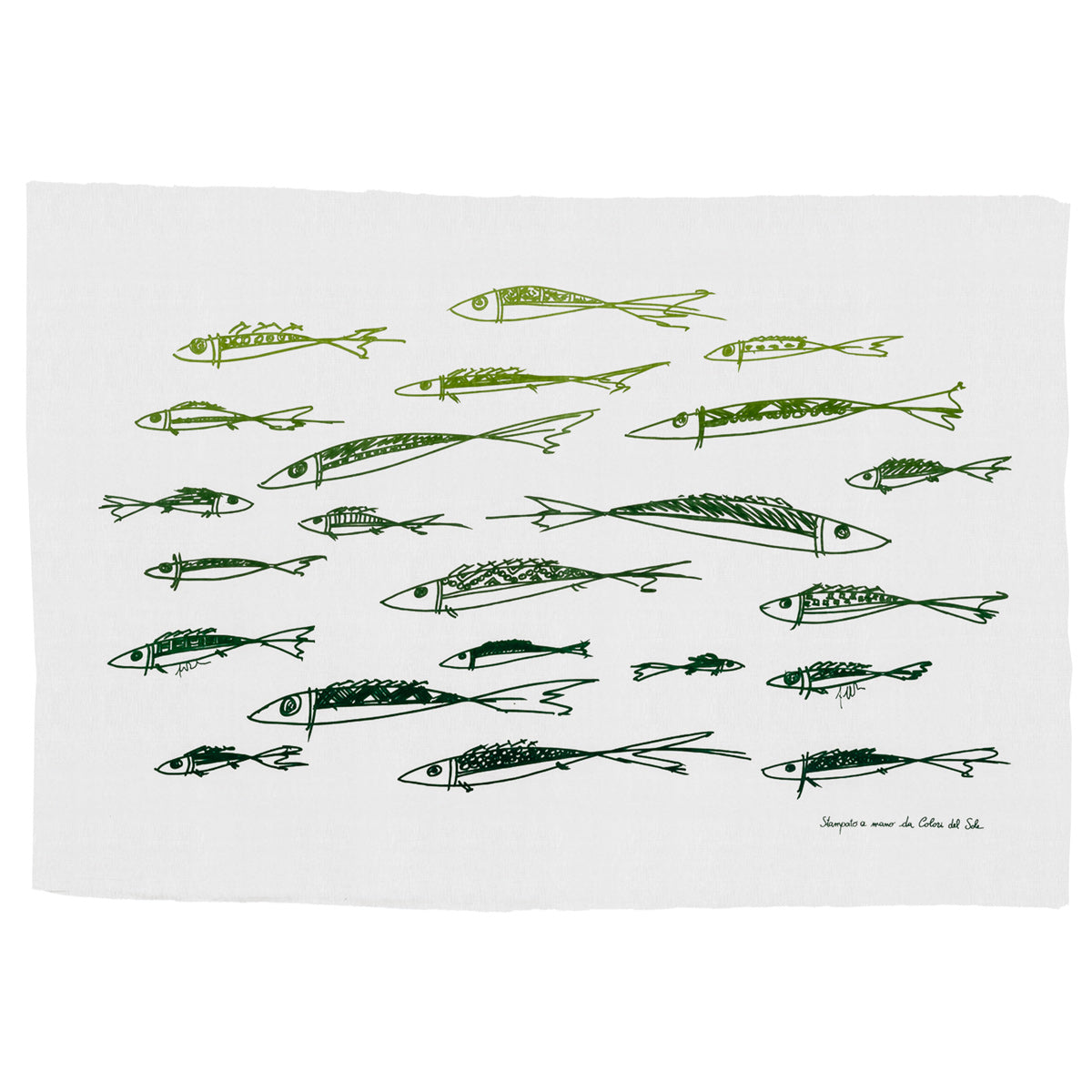 Arazzo Sardine verde