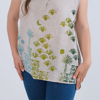 Women's tank top 100% linen