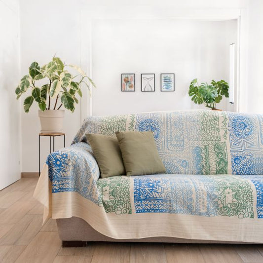 Copridivano Kalura azzurro