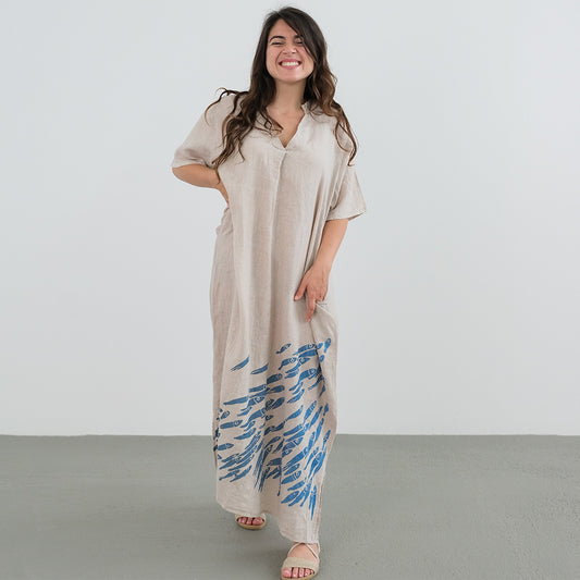 Long linen kaftan