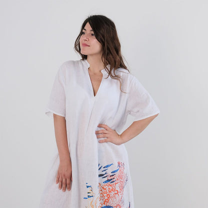 Long linen kaftan