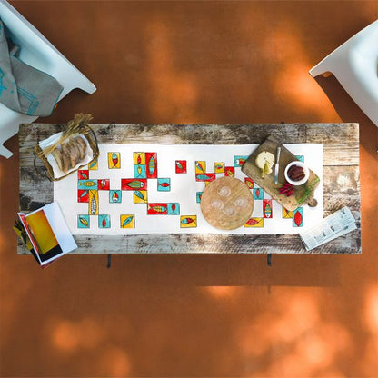 Pesci Mondrian table runner