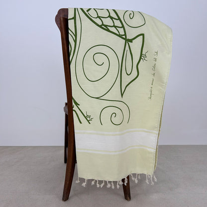 Telo mare Futà Centro Pesci su fondo verde