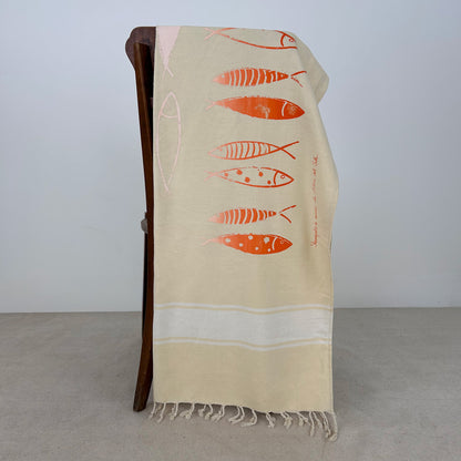 Telo mare Futà Ustica écru