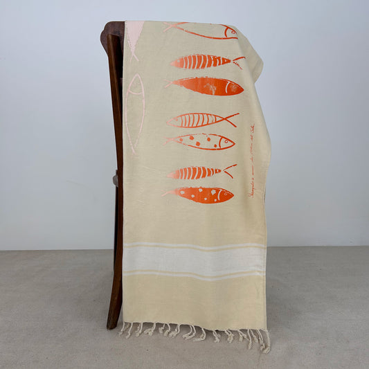 Telo mare Futà Ustica écru