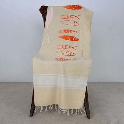 Telo mare Futà Ustica écru