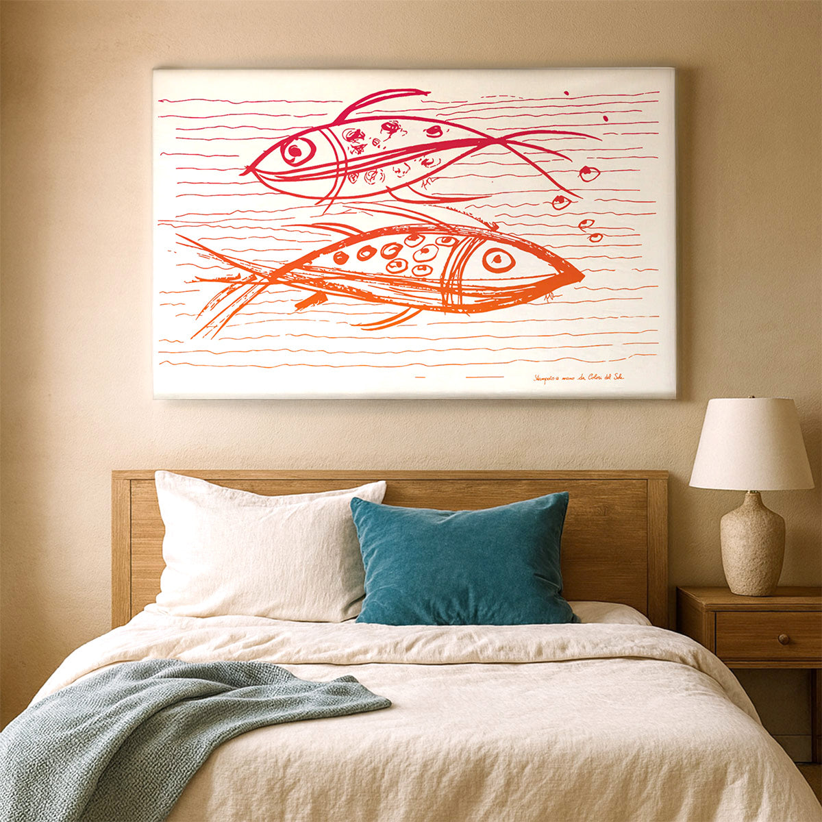 Arazzo Amici corallo