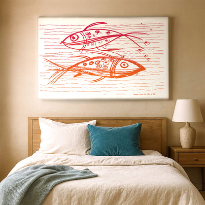 Arazzo Amici corallo