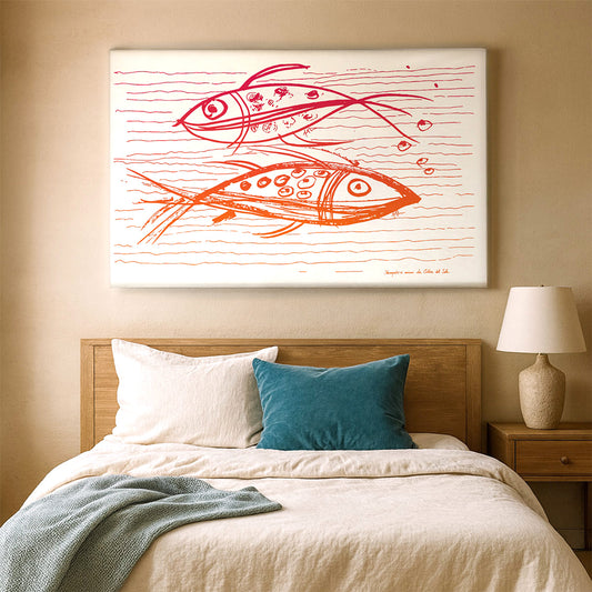 Arazzo Amici corallo