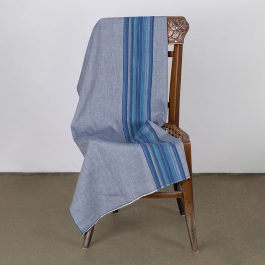 Telo mare rigato azzurro