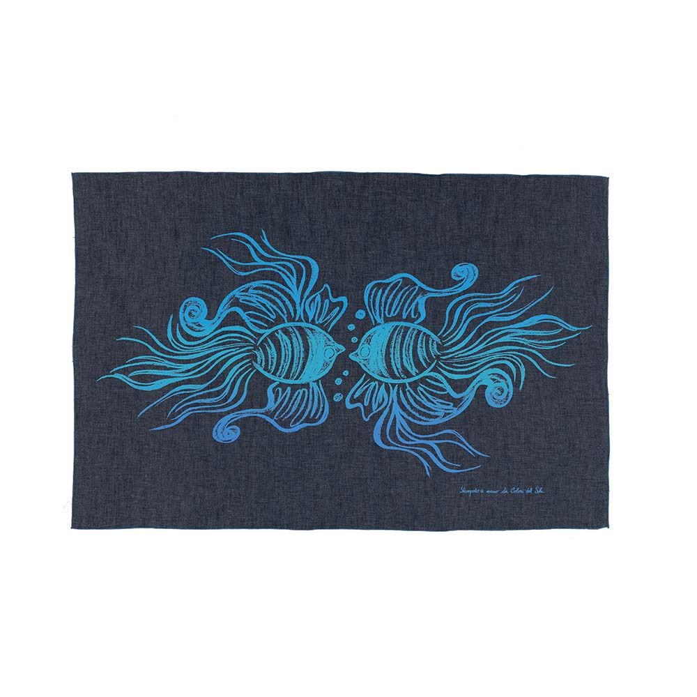 Bacio blu beach towel