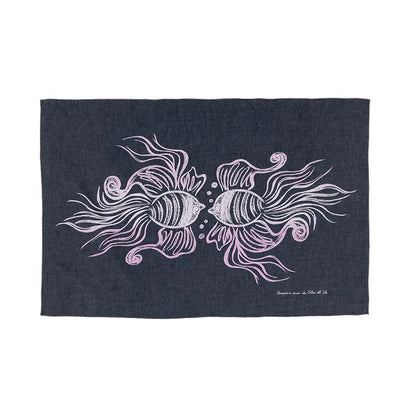 Bacio blu beach towel