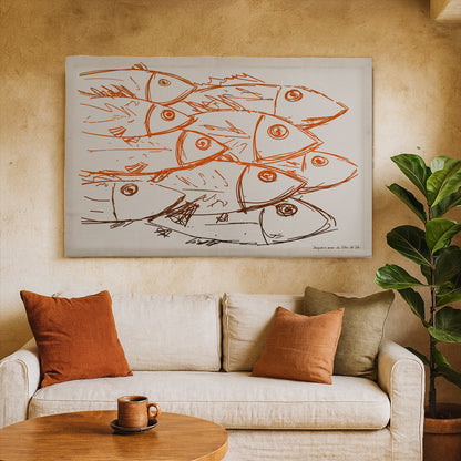 Arazzo Pescheria moka