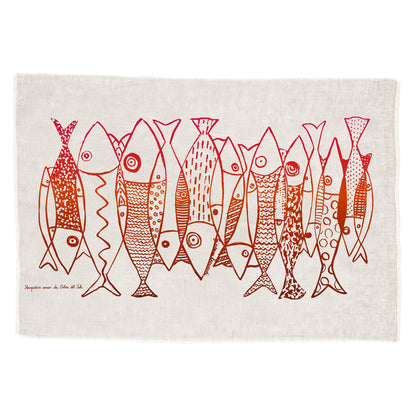 Arazzo Pisci in Fila bordeaux