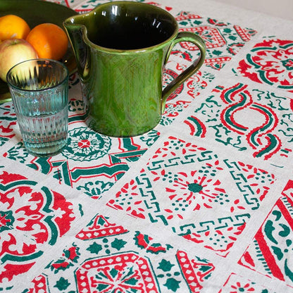 Christmas Maiolica rectangular tablecloth