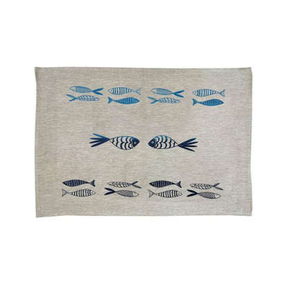 Michi blu Linen placemat 